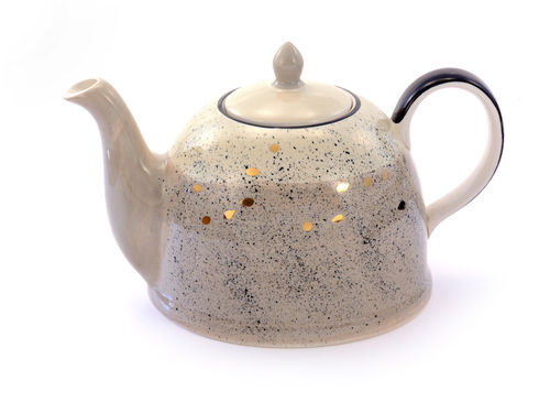 Teekanne Kanne "Sao" Handbemalt Keramik mit Goldauflage 1,9l
